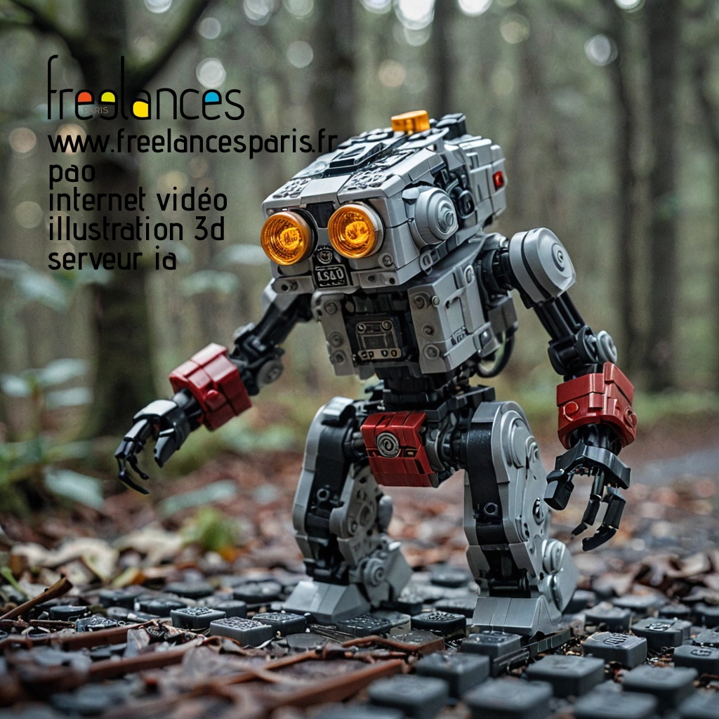 Pao mise en page internet vidéo illustration 3d serveur IA générative AI freelance paris studio de création magazines QLE8P4J0